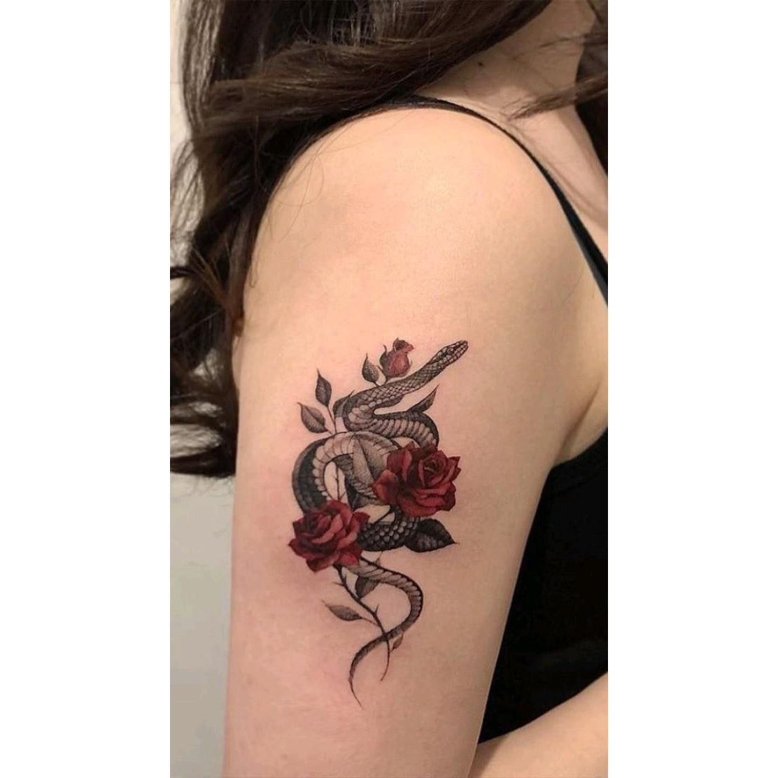 Butterfly Flower Bouquet Temporary Tattoo
