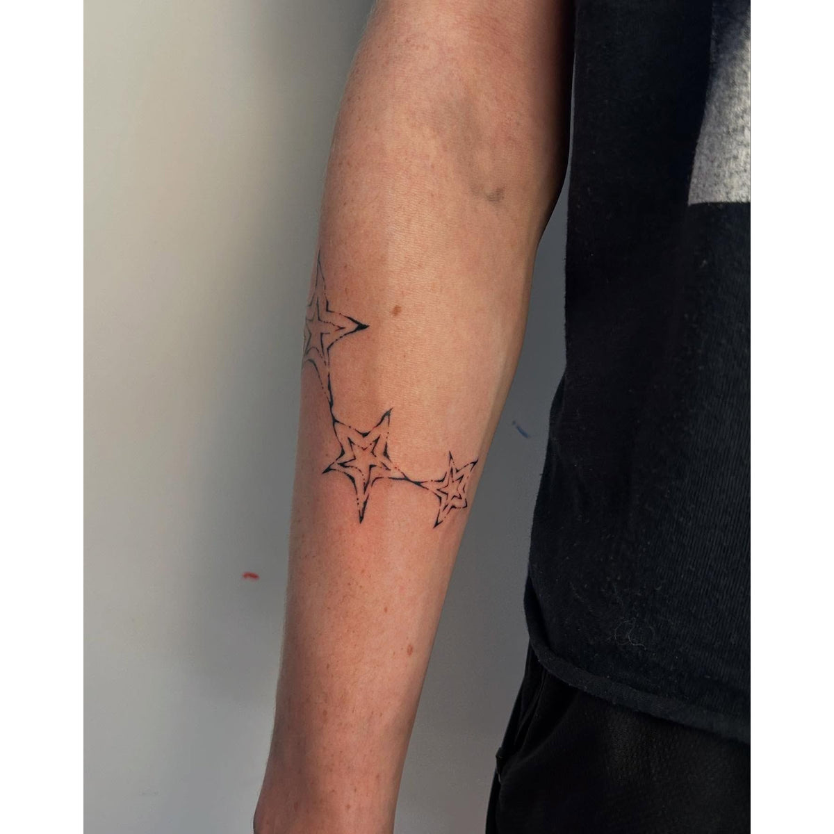 Pink Flower Branch Temporary Tattoo