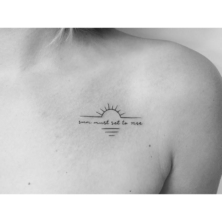 Chest Script Temporary Tattoo