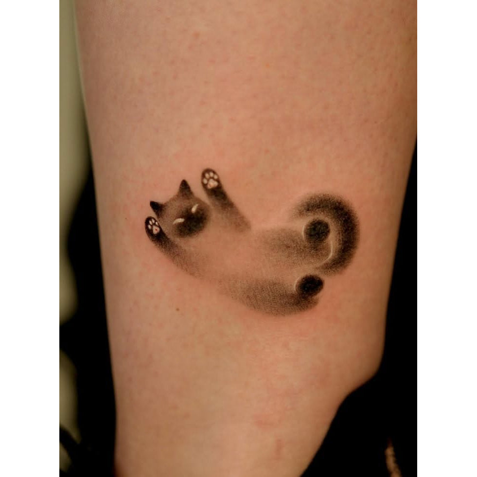Black Paw Prints Temporary Tattoo
