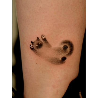 Black Paw Prints Temporary Tattoo