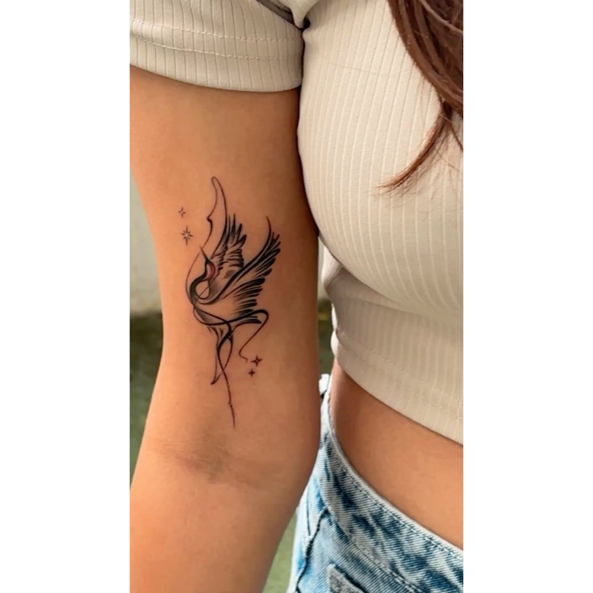 Peacock Feather Temporary Tattoo