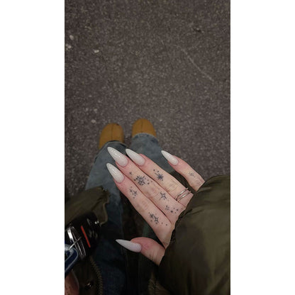 Tiny Finger Icons Temporary Tattoo Set