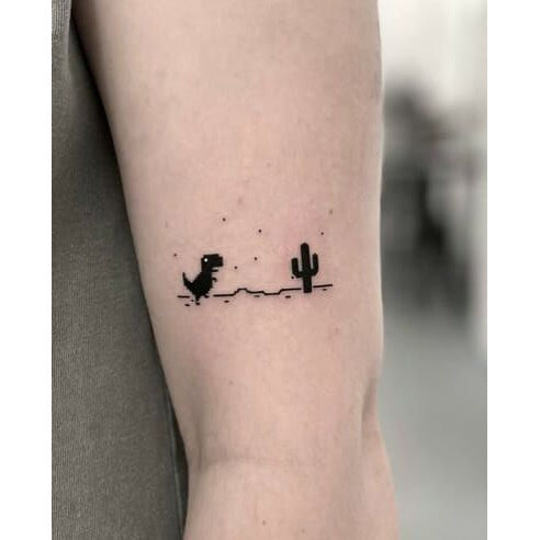 Cactus Landscape Temporary Tattoo