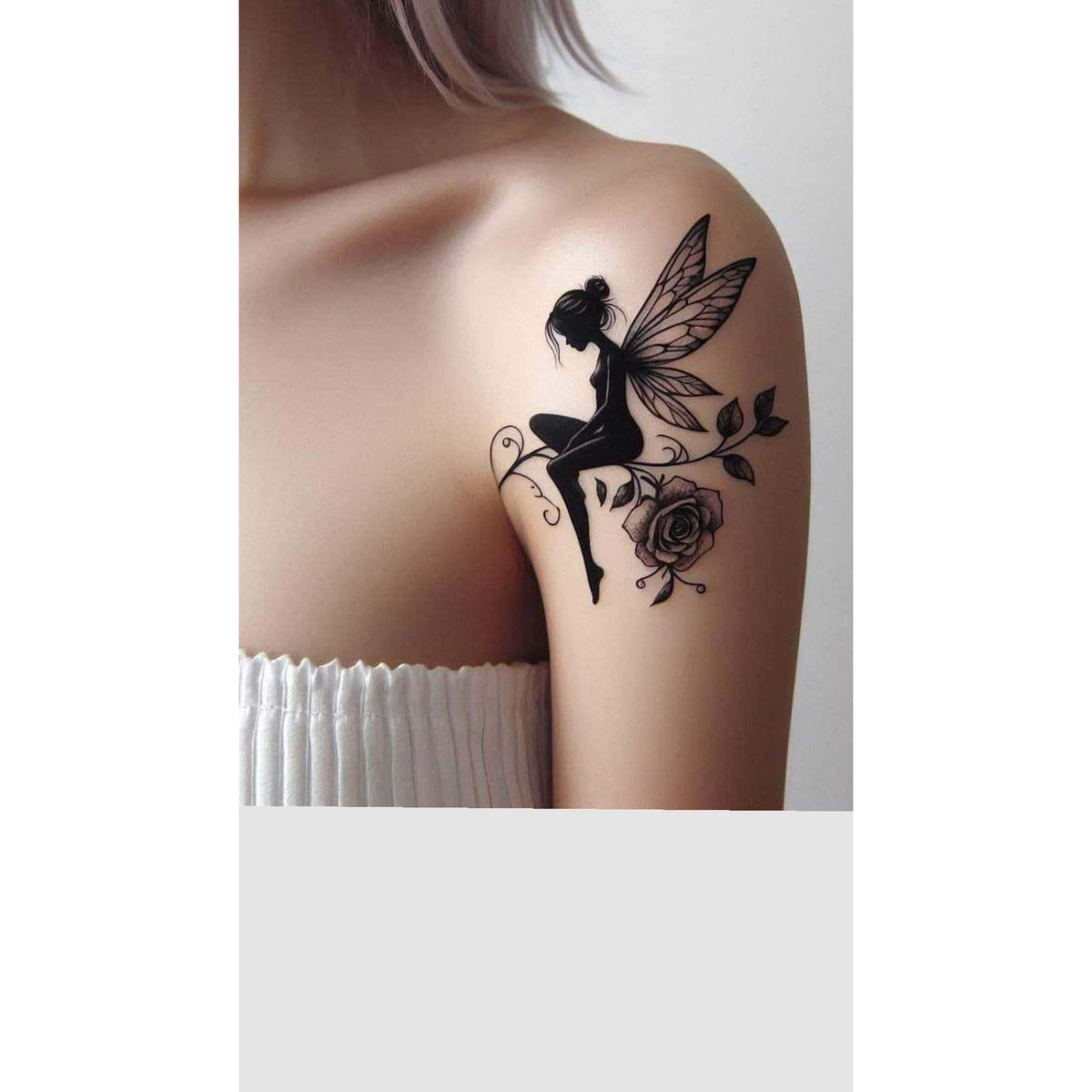 Butterfly and Cherry Blossom Temporary Tattoo