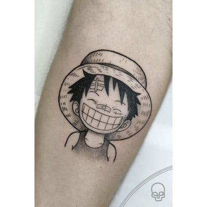 Anime Pirate Portrait Temporary Tattoo