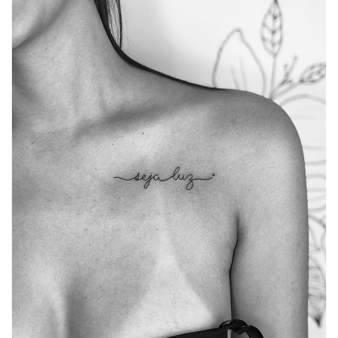 Botanical Script Temporary Tattoo