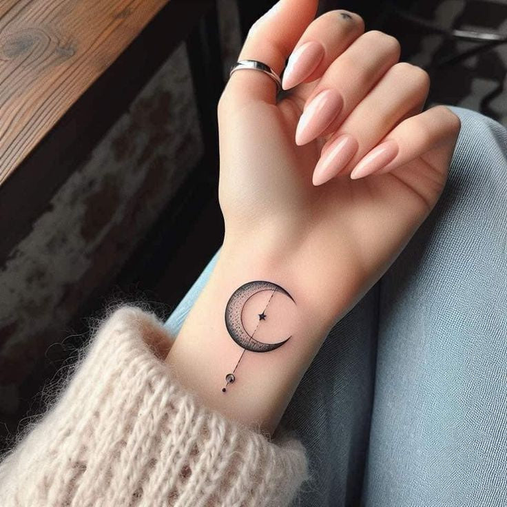 Saturn Wrist Temporary Tattoo