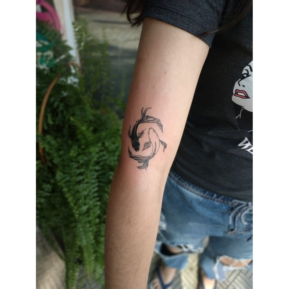 Swirling Dragon Temporary Tattoo