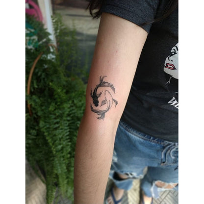 Swirling Dragon Temporary Tattoo