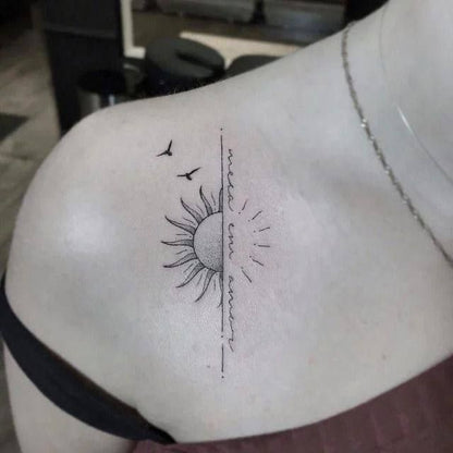 Sun and Moon Balance Temporary Tattoo