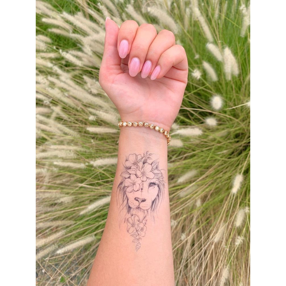 Wrist Floral Sprig Temporary Tattoo