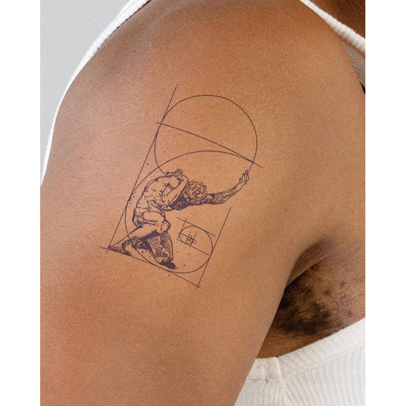 Geometric Bird Temporary Tattoo