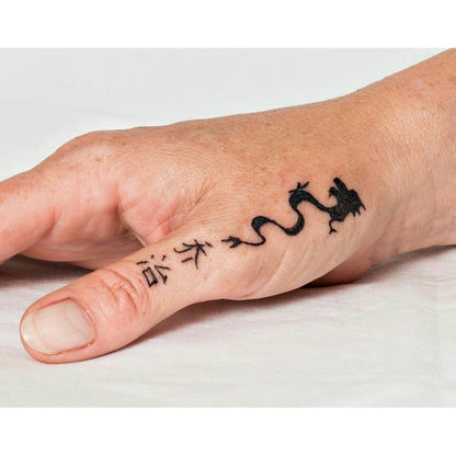 Chinese Calligraphy Dragon Temporary Tattoo