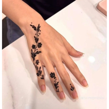 Floral Hand Vine Temporary Tattoo