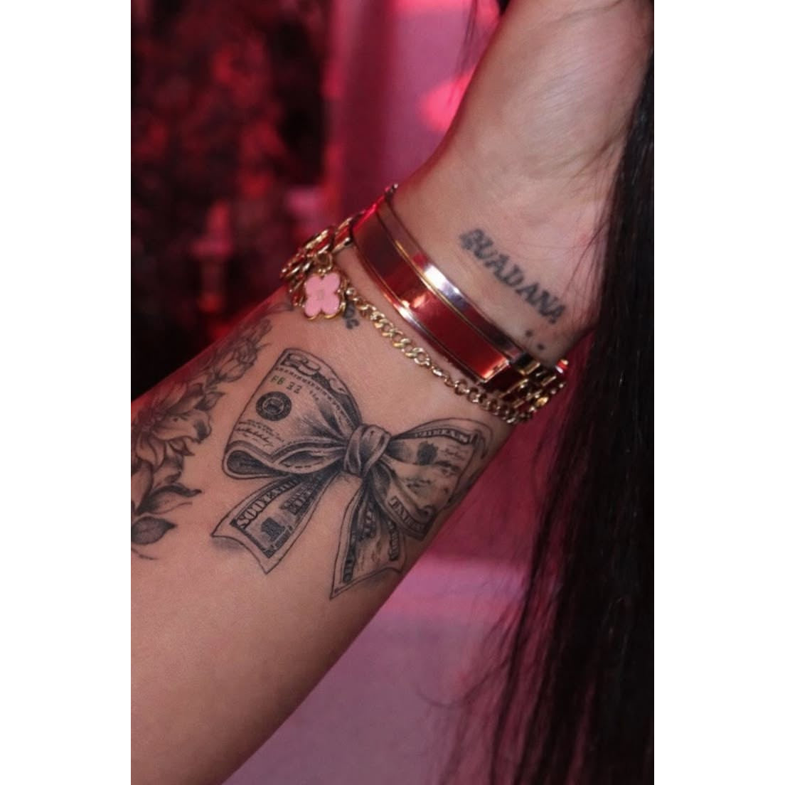 Floral Ankle Branch Temporary Tattoo
