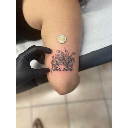 Pink Floral Wrist Temporary Tattoo