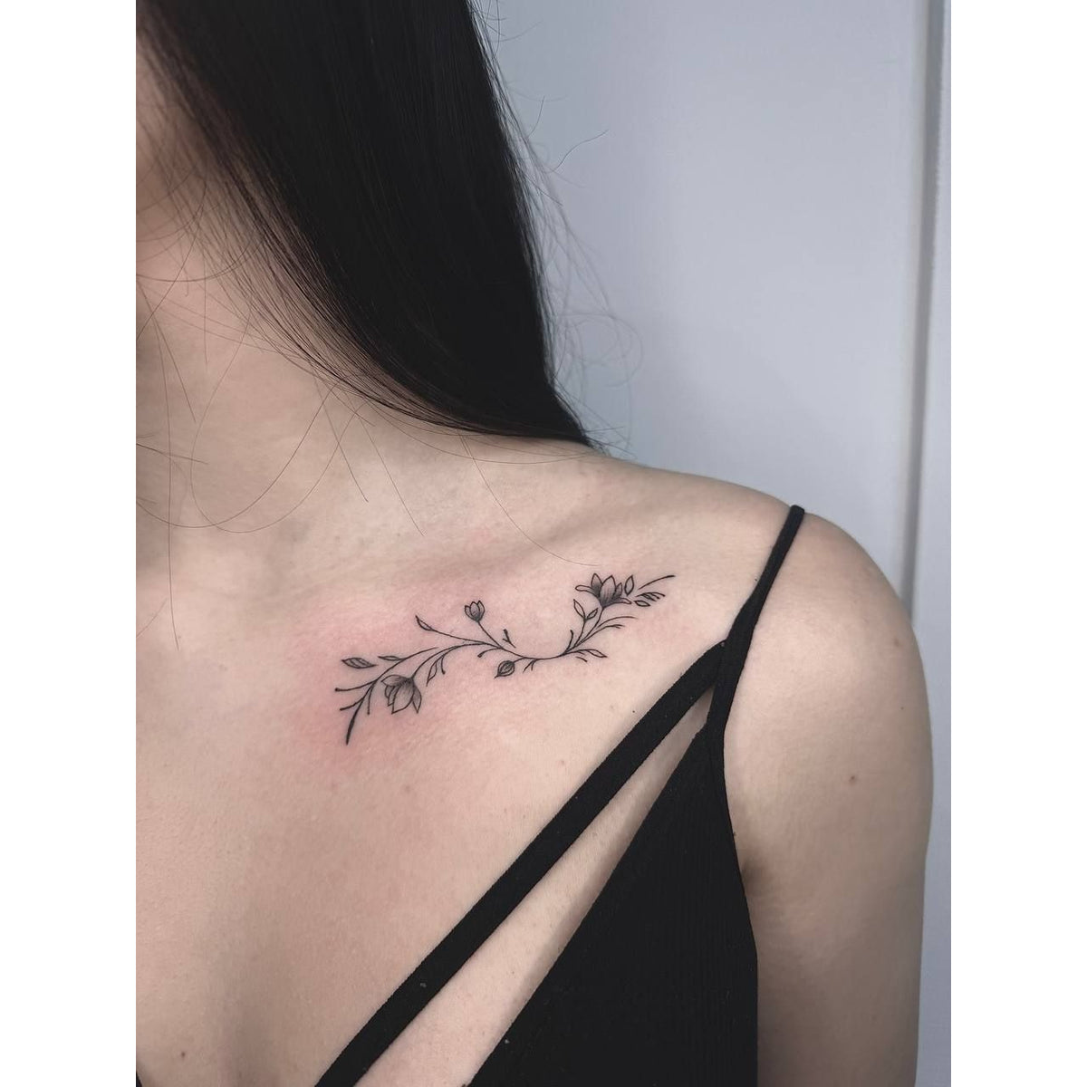 Floral Shoulder Sprig Temporary Tattoo