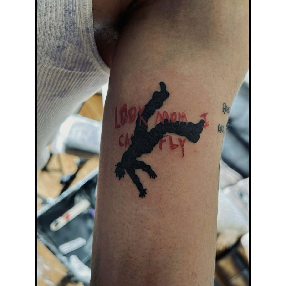 Script and Hand Design Temporary Tattoo