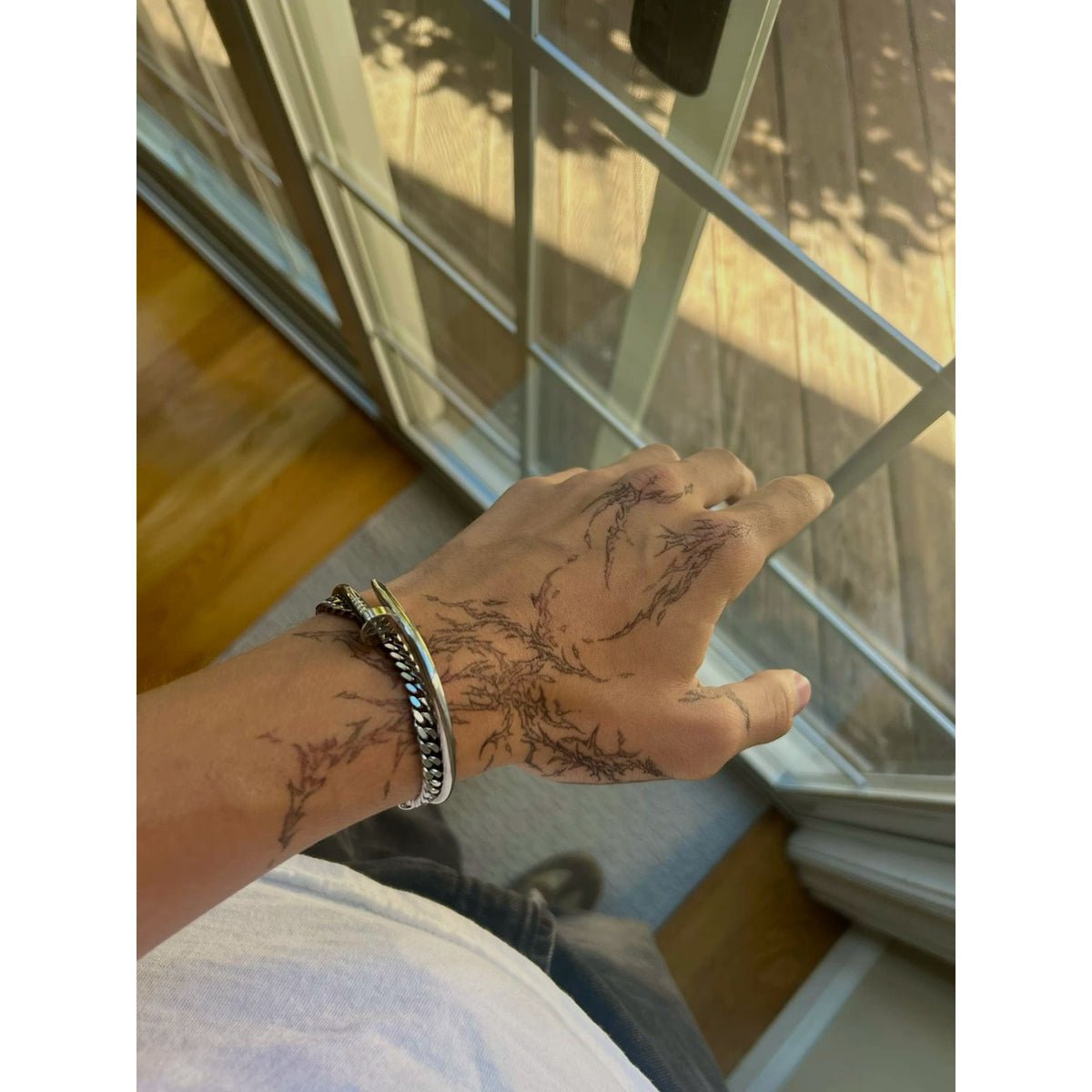 Floral Sun Bracelet Temporary Tattoo