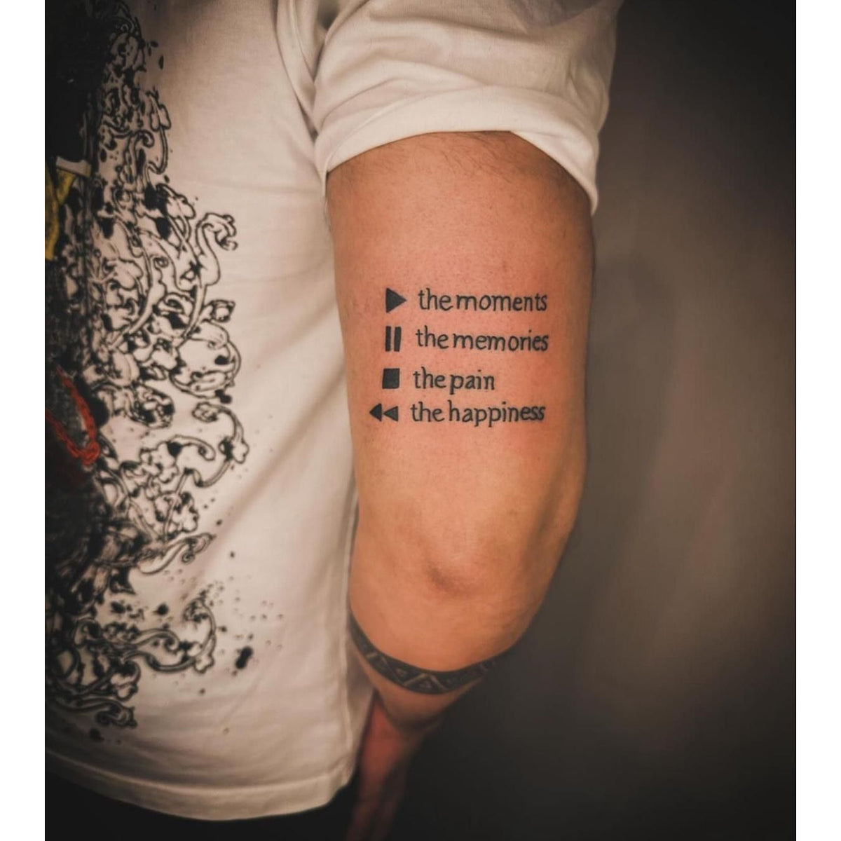 Fine Line Script Temporary Tattoo