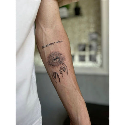 Round Floral Temporary Tattoo