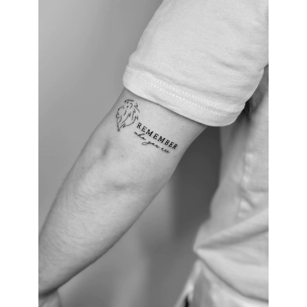 Text Arm Temporary Tattoo Design