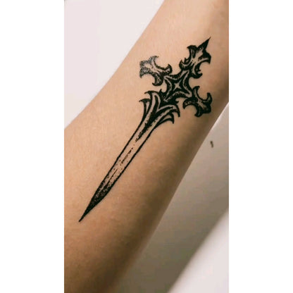 Black Sword Temporary Tattoo