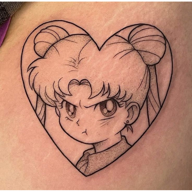 Sailor Moon Portrait Temporary Tattoo