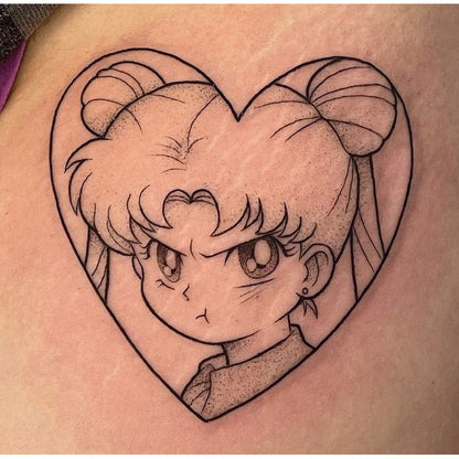 Sailor Moon Portrait Temporary Tattoo