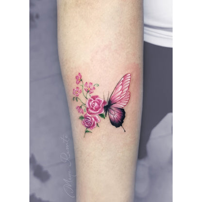 Hand Floral Temporary Tattoo