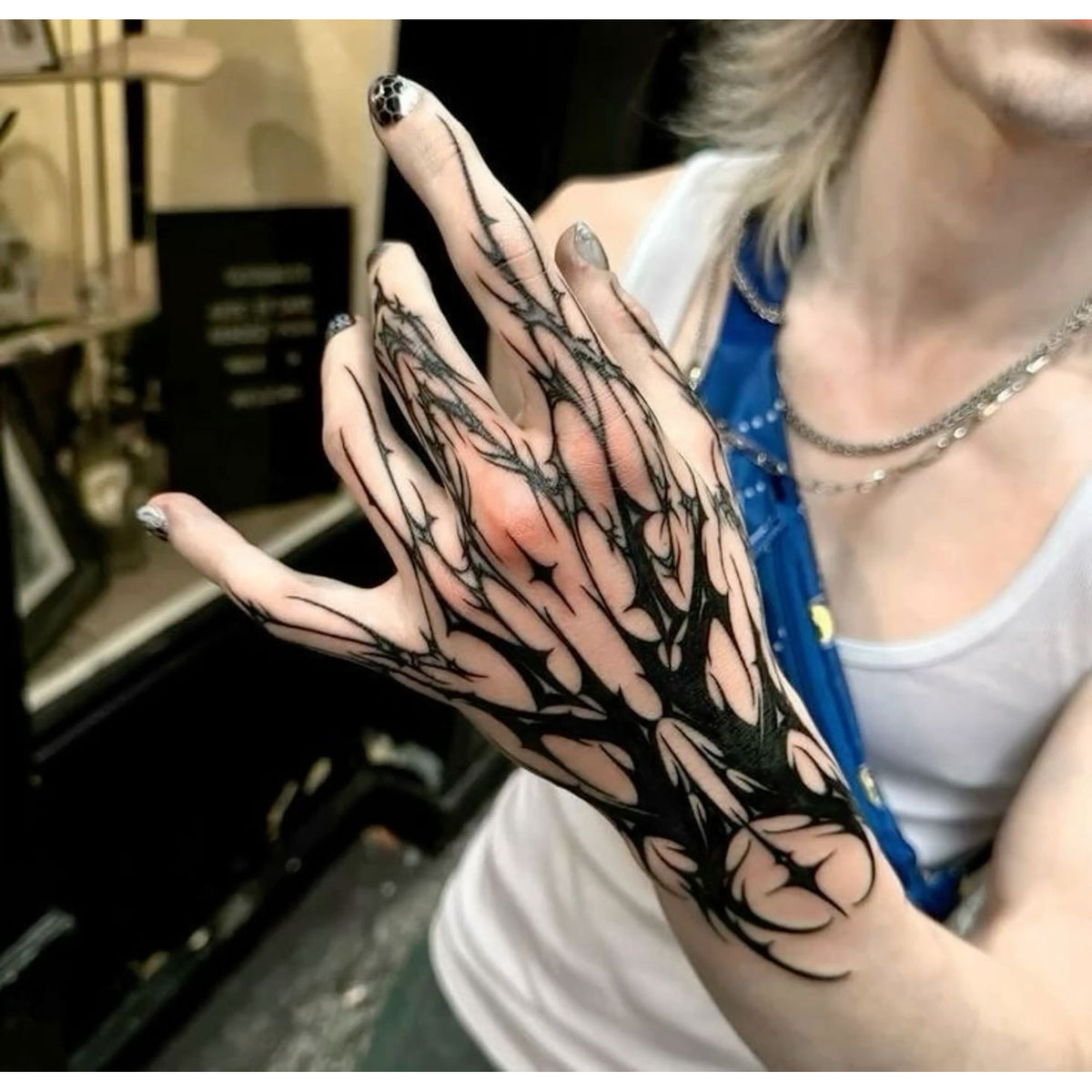 Winged Hand Temporary Tattoo