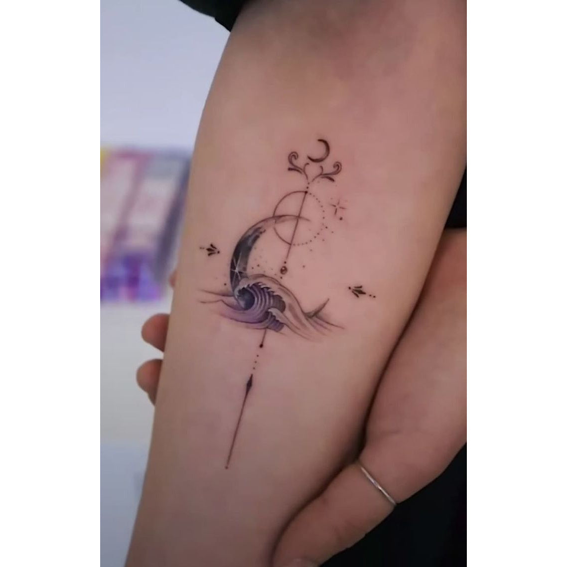 Dreamcatcher and Compass Temporary Tattoo Set