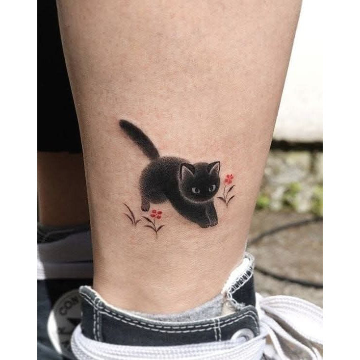Black Cat Temporary Tattoo