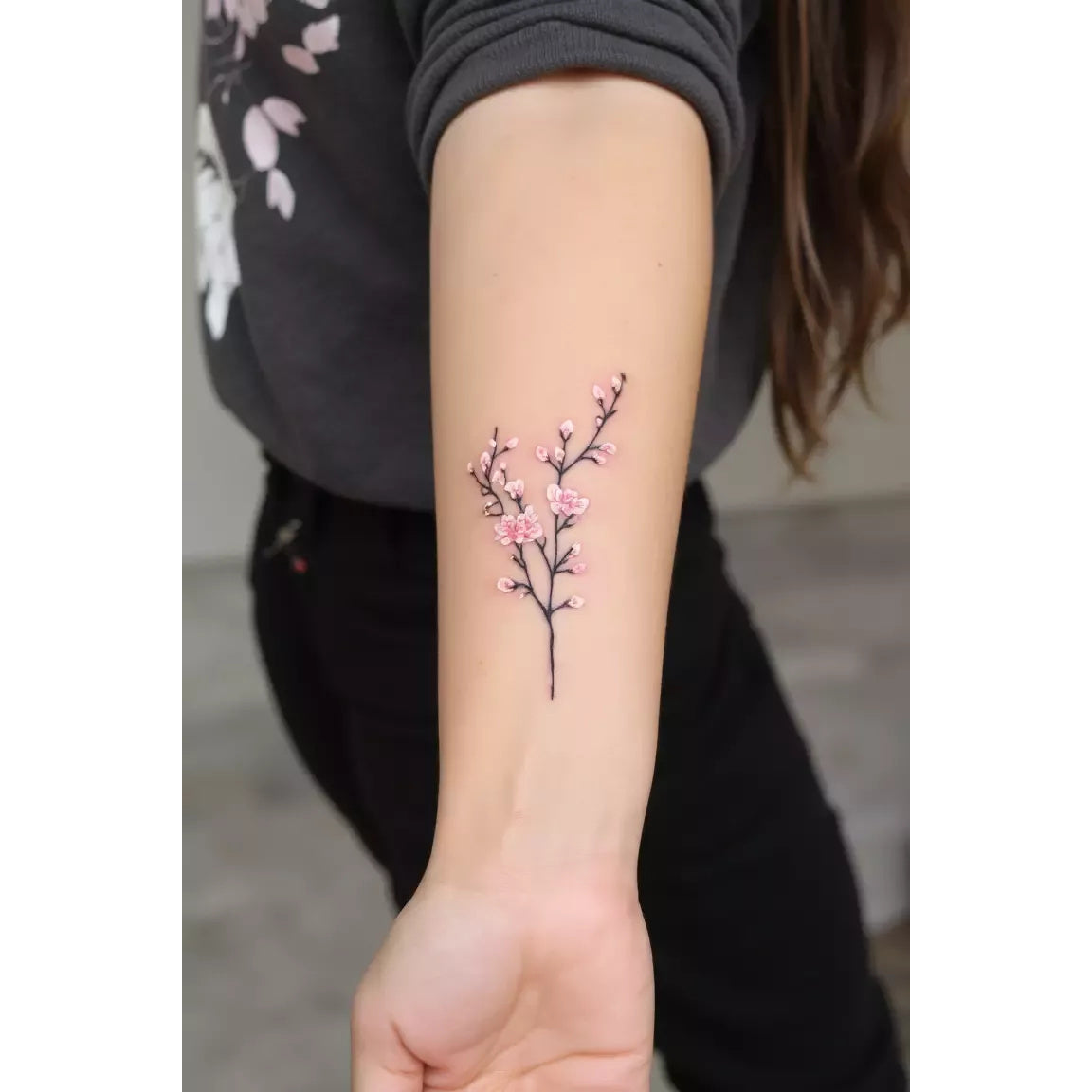 Lavender Sprig Temporary Tattoo