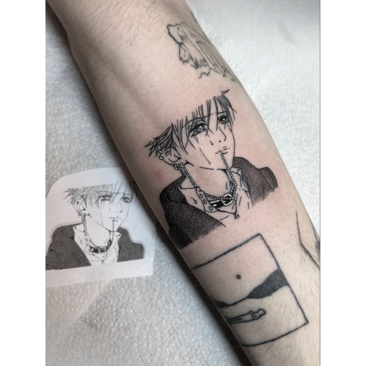 Anime Character Panel Temporary Tattoo