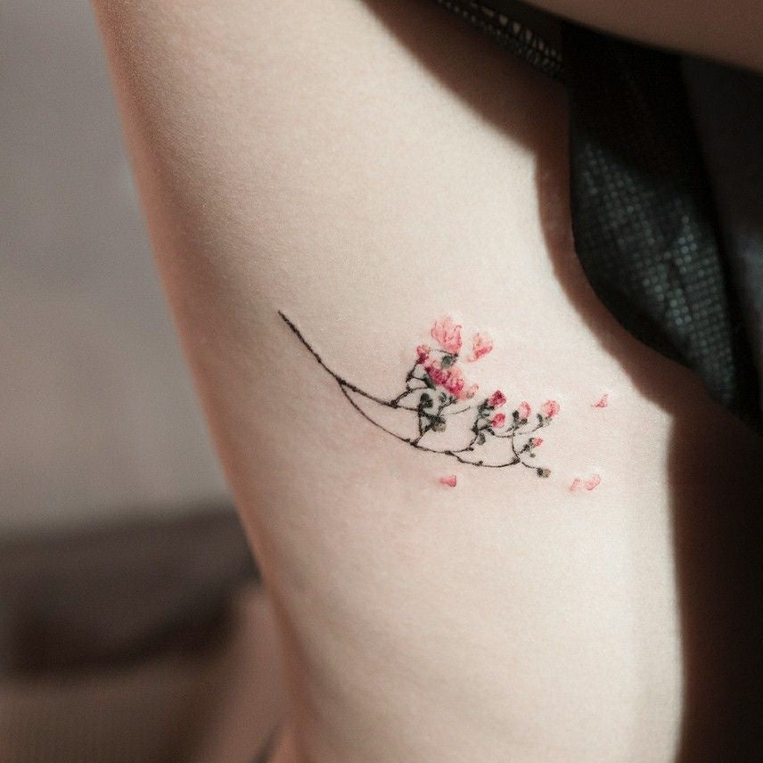 Cherry Blossom Branch Temporary Tattoo