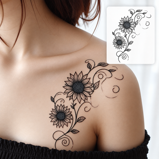 Butterfly Vine Temporary Tattoo