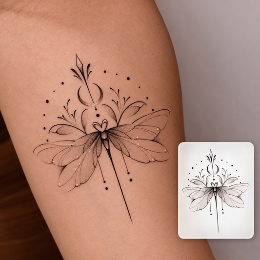 Minimal Flower Temporary Tattoo
