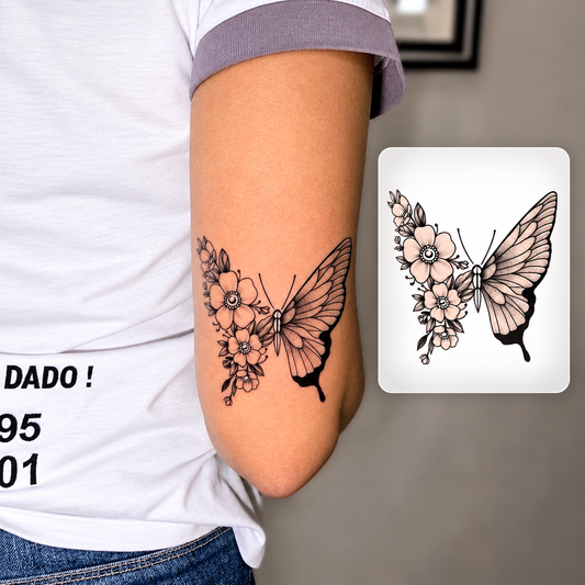 Floral Arm Tattoo Temporary Tattoo