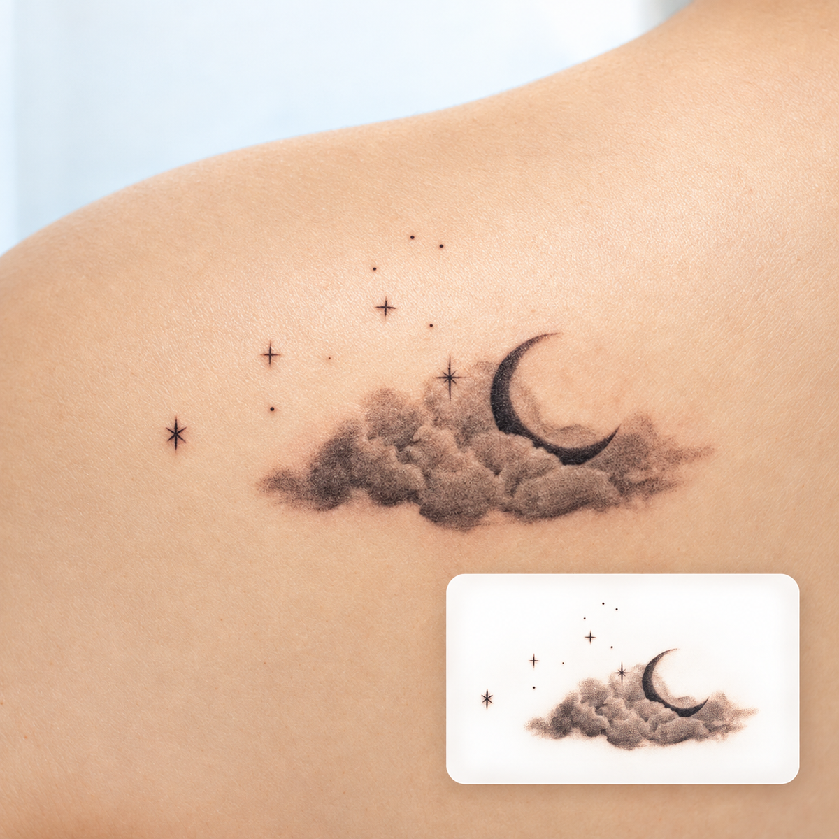 Cloud Tattoo Temporary Tattoo