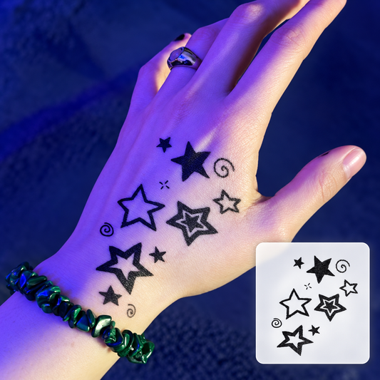 Star Cluster Hand Temporary Tattoo