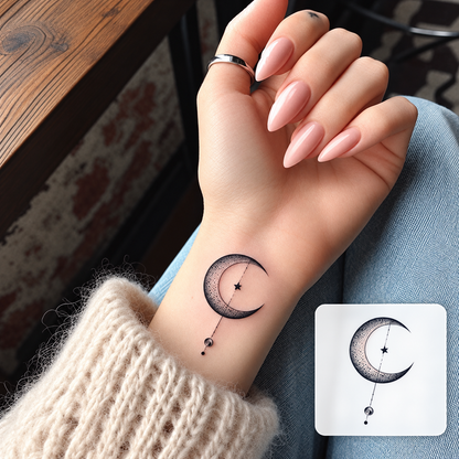 Saturn Wrist Temporary Tattoo