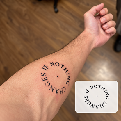 Hand Script Temporary Tattoo