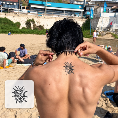 Sun Back Temporary Tattoo