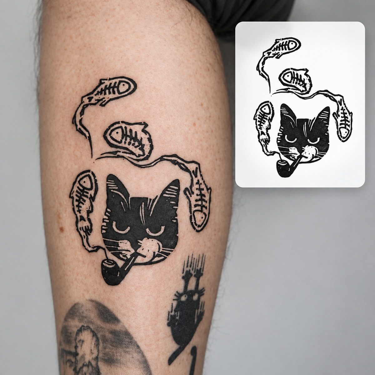 Purple Hand Tattoo Design