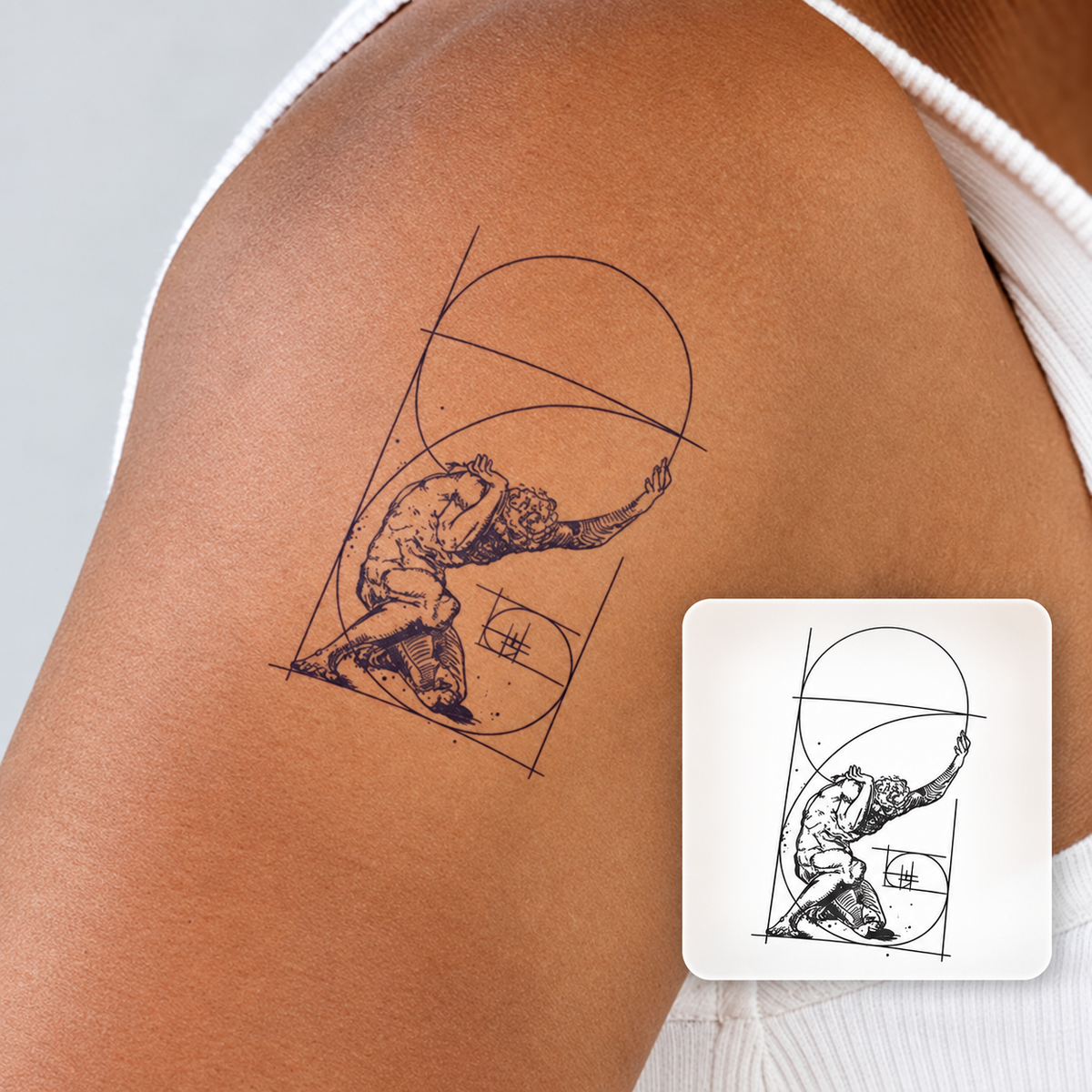 Geometric Bird Temporary Tattoo