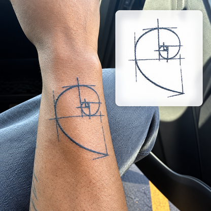 Compass Tattoo Temporary Tattoo