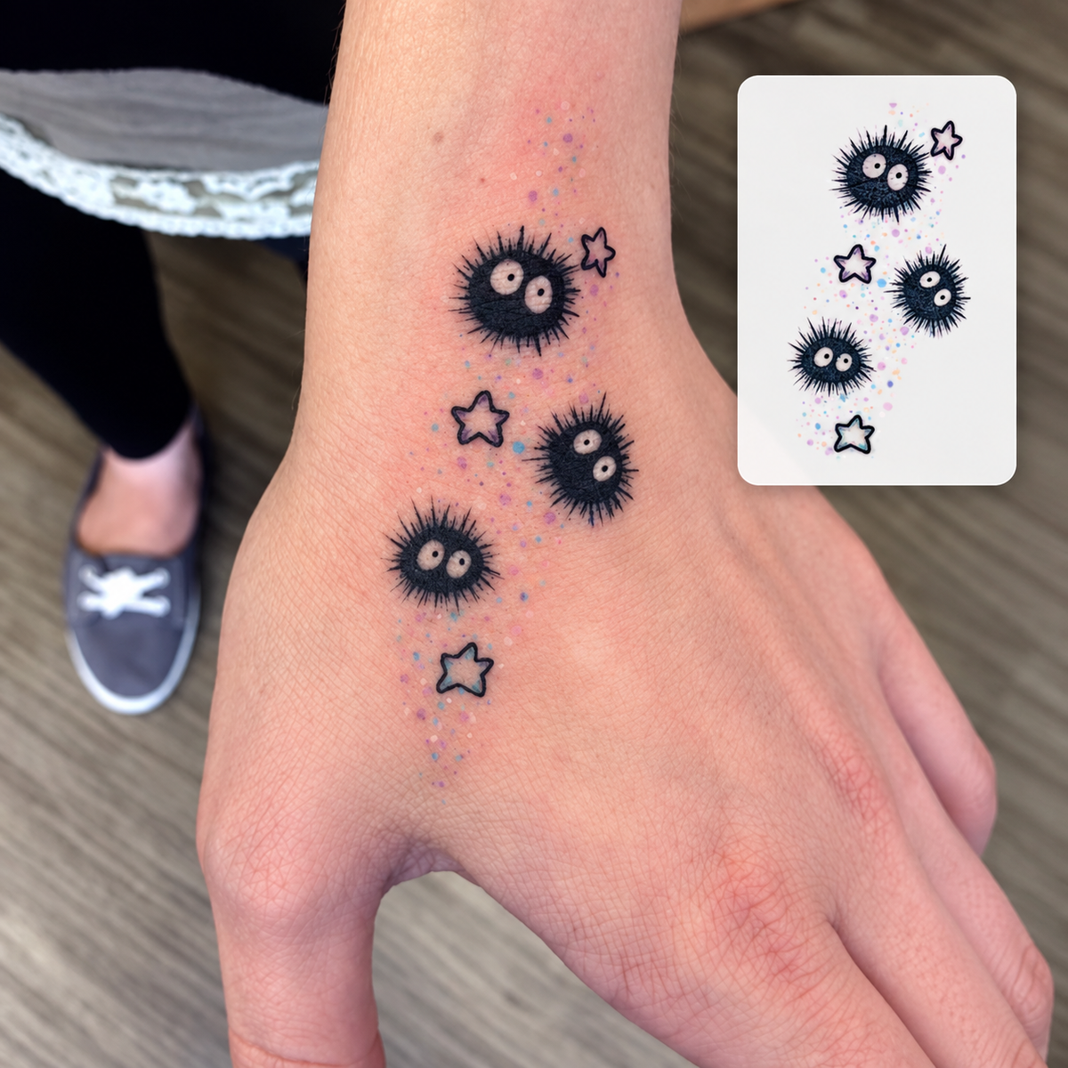 Planet and Star Cluster Temporary Tattoo