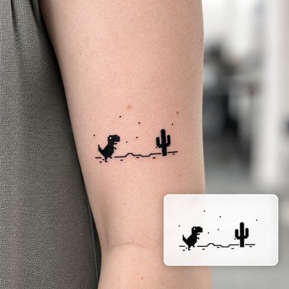 Cactus Landscape Temporary Tattoo